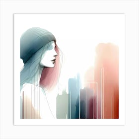 Girl In A Hat 2 Art Print