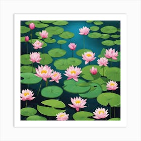 Lotus Lily Art Print