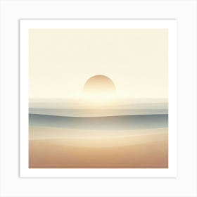 Sunset At The Beach Art Print