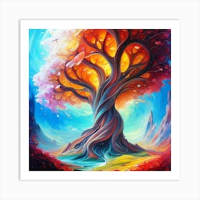 Tree Of Life oil painting abstract painting art 4 Art Print