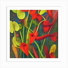 Anthurium Flowers 6 Art Print