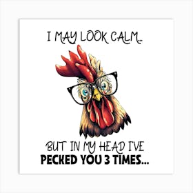 Chicken With Glasses Art Print