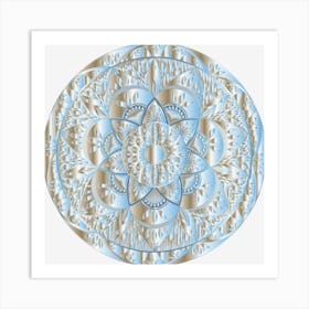 Mandala Floral Line Art Decorative 1 Art Print