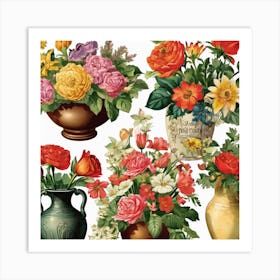 Flowers In Vases Art Print