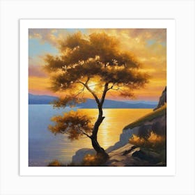 Sunset Tree 6 Art Print