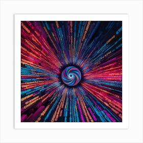 Abstract Coding Background 2 Art Print