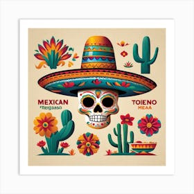 Mexican Skull 44 Art Print