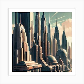 Futuristic City 34 Art Print