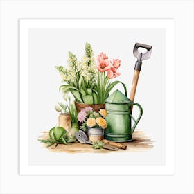 Garden Tools Art Print