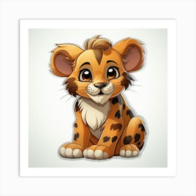 Lion Cub 50 Art Print