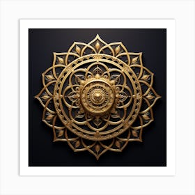 Golden Mandala Art Print