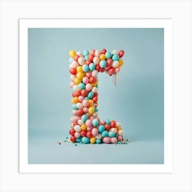 Balloon Letter E 3 Art Print