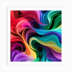 Abstract Colorful Paper Background Art Print