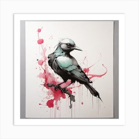 Bird On Branch Art Print