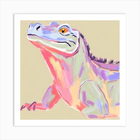 Komodo Dragon Lizard 04 Art Print