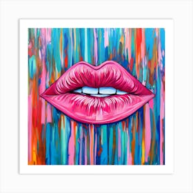 Sexy Kissing Lips Art Print