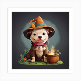 Witch Dog Art Print