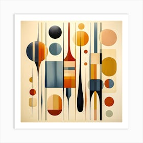 Mid Century Modern Geometric Art Print