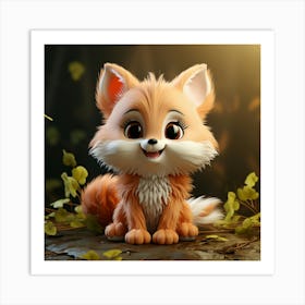 Cute Fox 15 Art Print