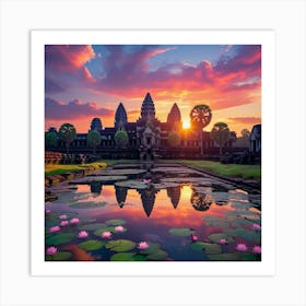 Ancient Splendor of Angkor Wat Art Print