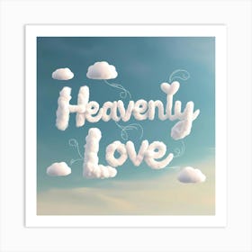 Whispers of the Clouds: Heavenly Love Square Art Print