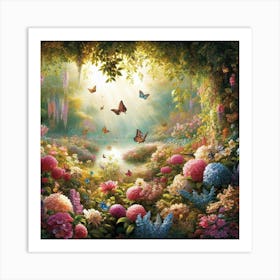 Butterfly Garden 2 Art Print