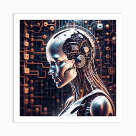 Cyborg Woman 17 Art Print