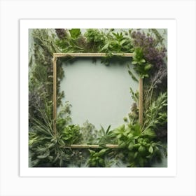 Frame Of Herbs 11 Art Print