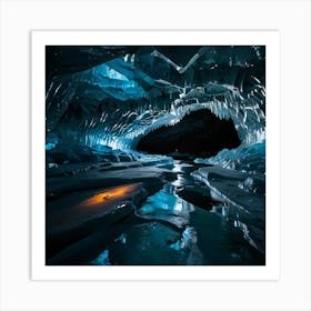 Ice Cave paintings art print Art Print