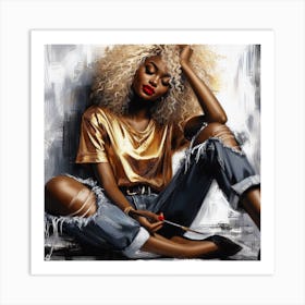 Afro Girl 77 Art Print