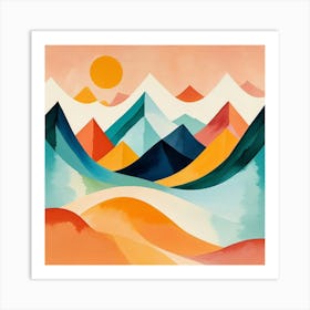 Abstract Mountain Landscape 8 Art Print