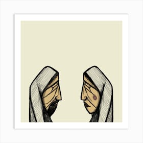 Jesus And Mary Art Print