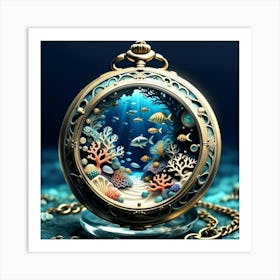 Under The Sea Pocket Watch Art Print