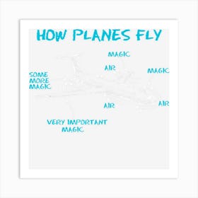 How Planes Fly Funny Aerospace Engineer Engineering Art Print