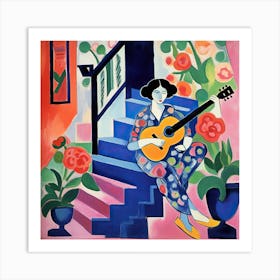 The Musician 2 Matisse Style Art Print
