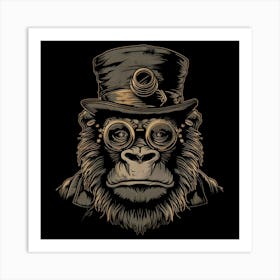 Steampunk Gorilla 5 Art Print