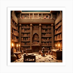 Library Of Books 1 Art Print