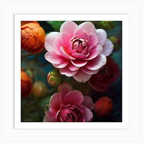 Dahlias Art Print