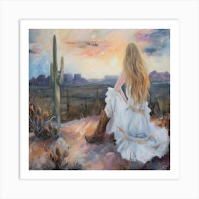 Saguaro Sunset Art Print