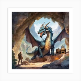 Dragon In Cave 3 Art Print