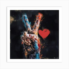 A Captivating And Expressive Painting Of A Hand Art Print