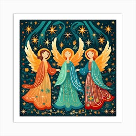 Christmas Angels Art Print