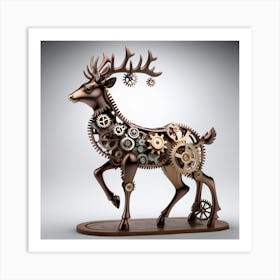 Steampunk Deer Art Print