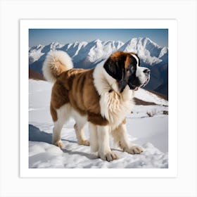 St. Bernard Dog 1 Art Print