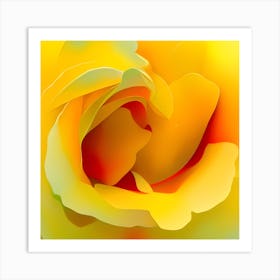 Yellow Rose Art Print