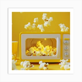 Popcorn In Microwave Art Print