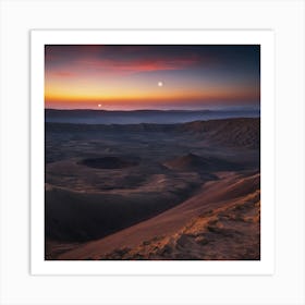 Sunset In The Desert 12 Art Print