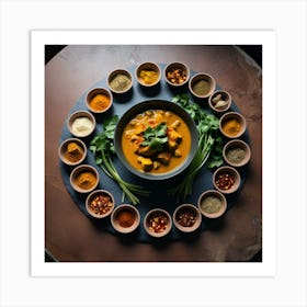 overhead food  Art Print