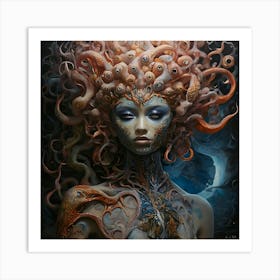 Octopus Woman Art Print