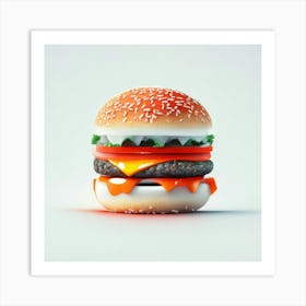 Cheeseburger Iconic (7) Art Print